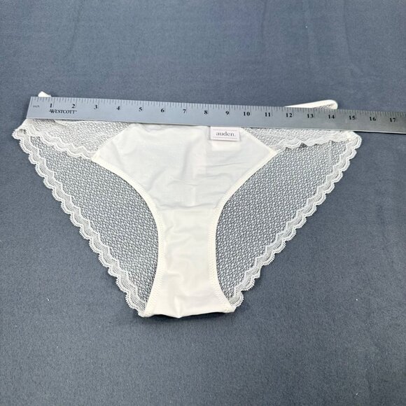 Auden Womens Size Large Panty Bikini Lace White New With Tags - Picture 7 of 9